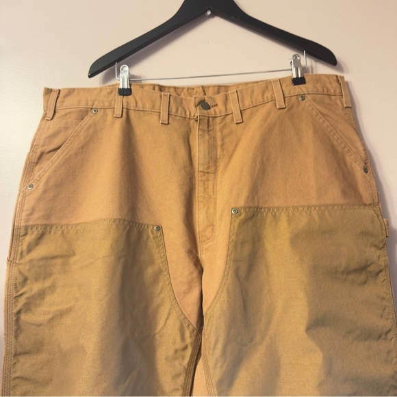 Carhartt Condura Frontwork Dungaree Pants Brown  Mens Size 44x30 - Picture 8 of 9
